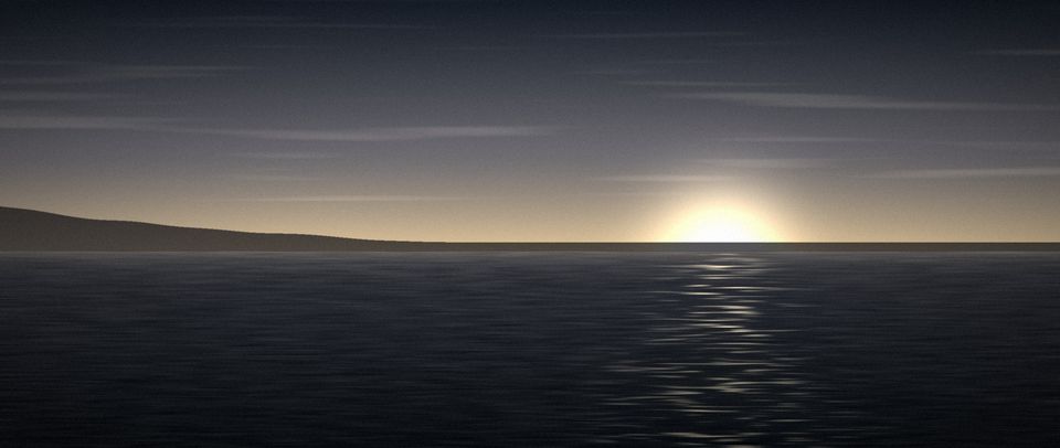 La Méditerranée au coucher du soleil, depuis Monaco